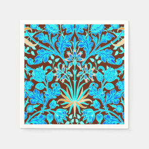 Serviette Jetable William Morris Hyacinth Imprimer, Aqua et Brown