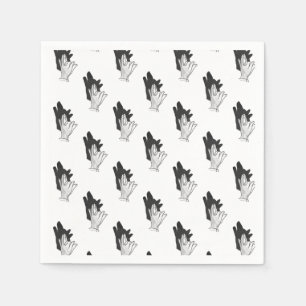 Serviette Jetable Wolf Silhouette