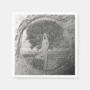 Serviette Jetable Yoga Chrome arbre de vie