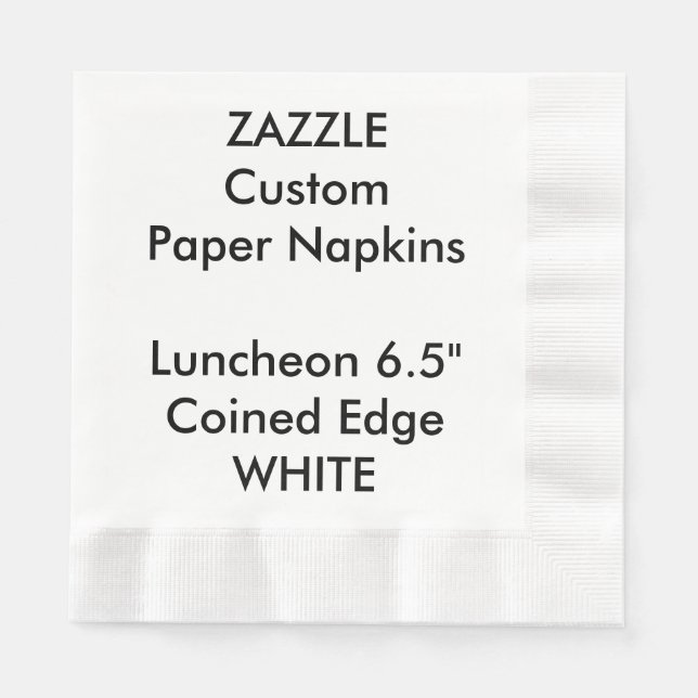 Serviette Jetable Zazzle Personnalisé BLANC Poupée Papier de déjeune (Devant)