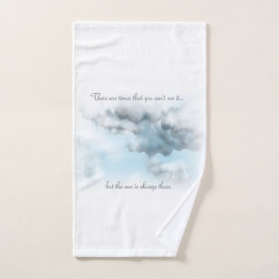Serviette manuelle nuageuse