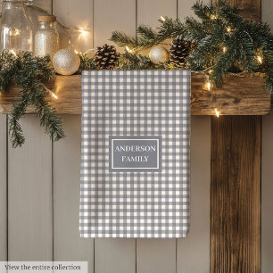 Serviette moderne personnalisée tendance grise cor