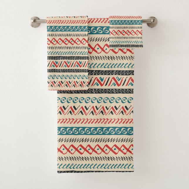 Serviette Motif Aztec (En situation)