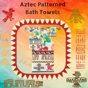 Serviette Motif Aztèque colorée
