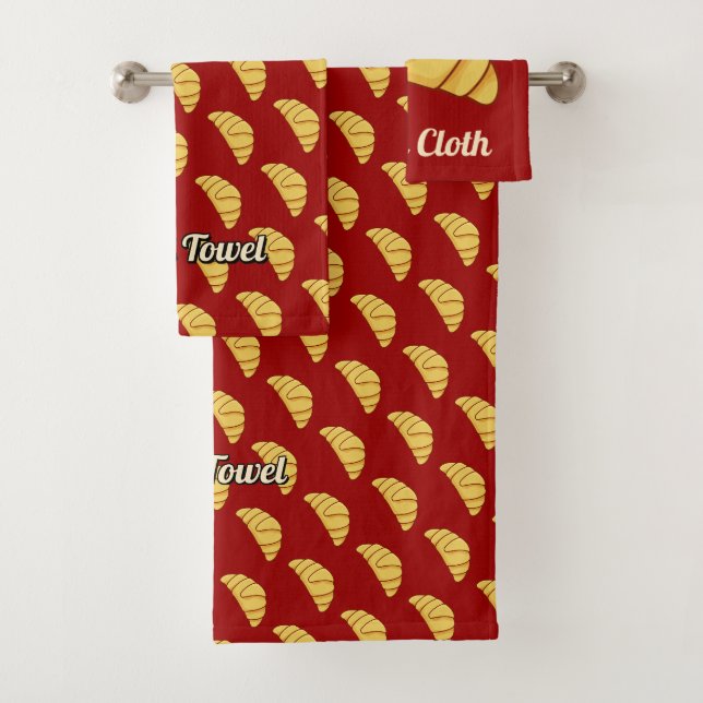 Serviette Motif Croissant (En situation)