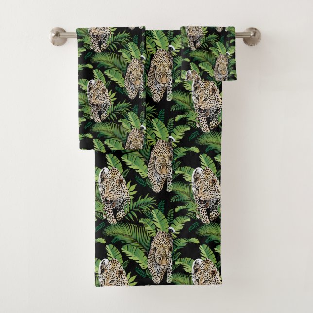 Serviette Motif Leopards (En situation)