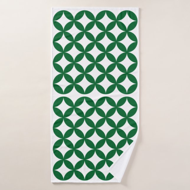 Serviette Motif Shippo verte (Serviette de bain)