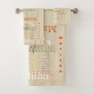 Serviette nommée customisée de Bath