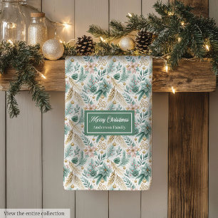 Serviette Pastel Vert et Or Luxe Accent de Fête