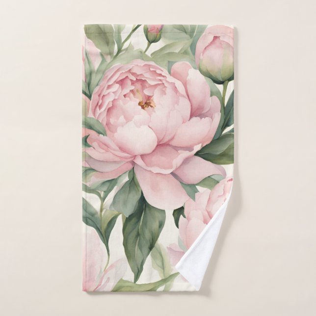 Serviette Peony, Jolie Fleurs Roses (Serviette à main)