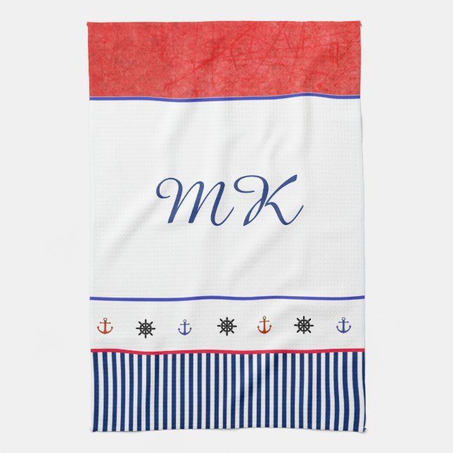 Serviette personnalisée Monogramme (Vertical)