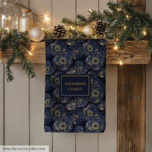 Serviette personnalisée Navy Gold Lux avec accent