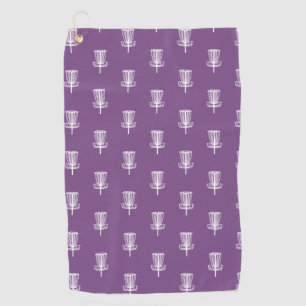Serviette pourpre de golf de disque de panier