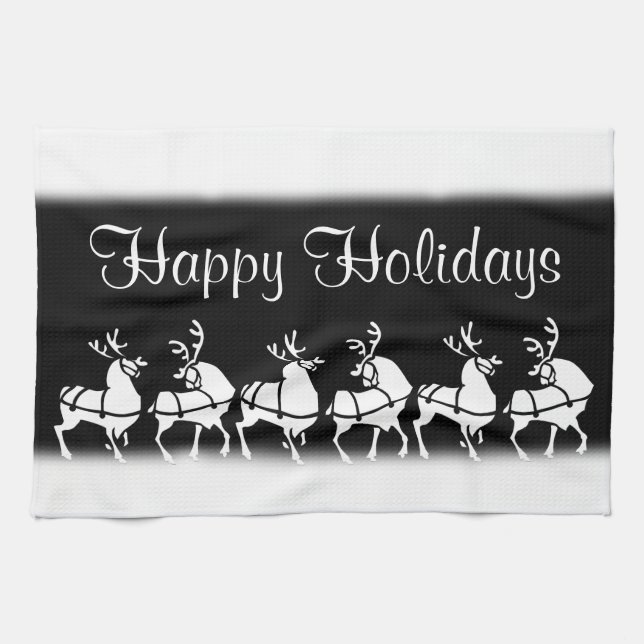 Serviette Reindeer de Noël sur mesure Serviettes d (Horizontal)