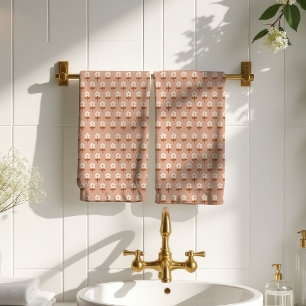 Serviette Rétro Boho Marron Vert Floral Delight