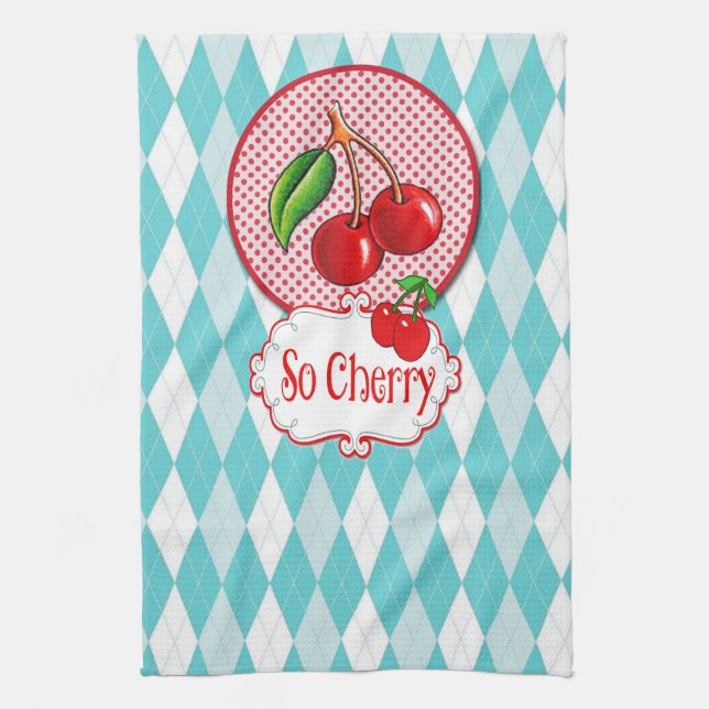 Serviette Rétro "So Cherry". (Vertical)