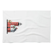 Serviette ronde de Noël de phare d'île