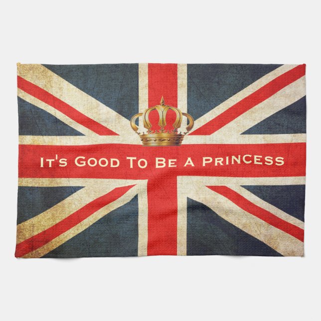 Serviette royale grunge de princesse cuisine (Horizontal)