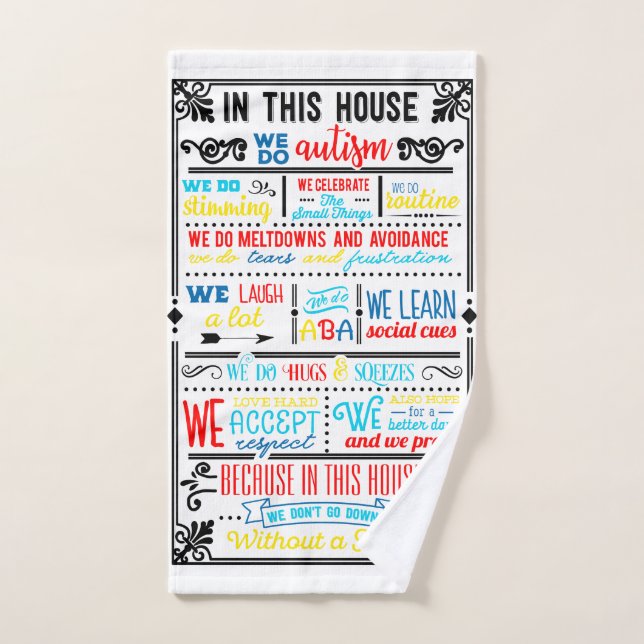 Serviette sensibilisation sur l'autisme (Serviette à main)