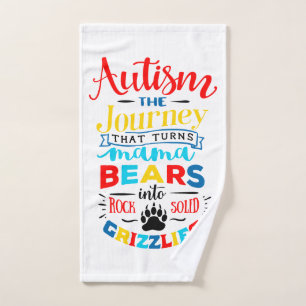 Serviette sensibilisation sur l'autisme