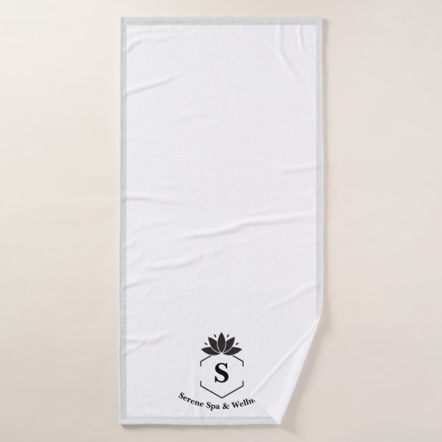 Serviette Spa d'élégance monogramme (Serviette de bain)