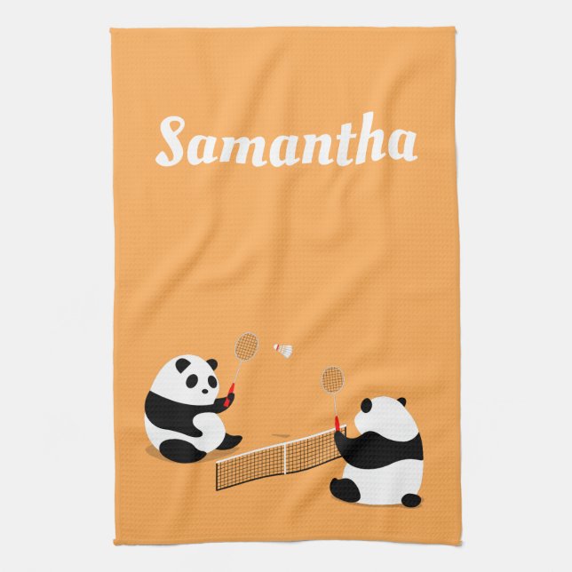 Serviette Sportive Badminton Pandas (Vertical)