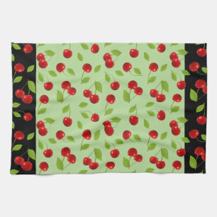 Serviette très cerise - en vert