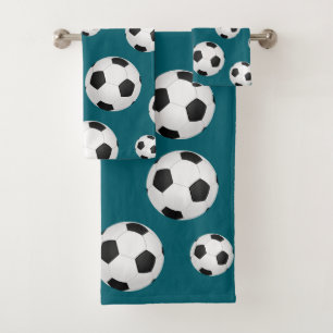 Serviette turquoise Bleue De Football