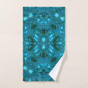 Serviette turquoise Motif