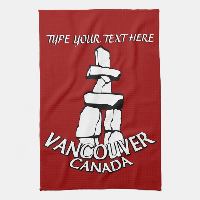 Serviette Vancouver personnalisée Serviette de thé (Vertical)