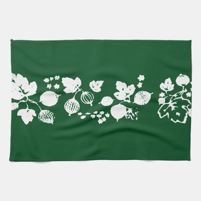 Serviette verte de groseille à maquereau (Horizontal)