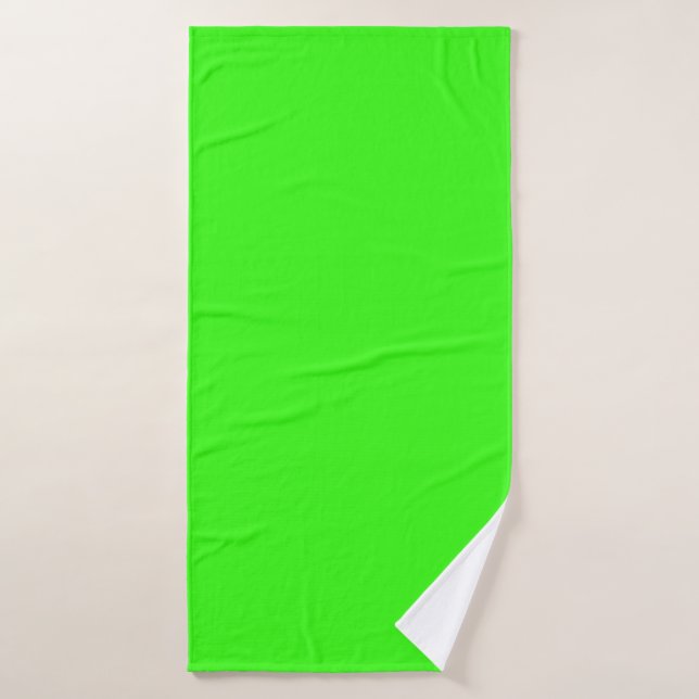 Serviette verte en néon - Style de salle de bain g (Serviette de bain)