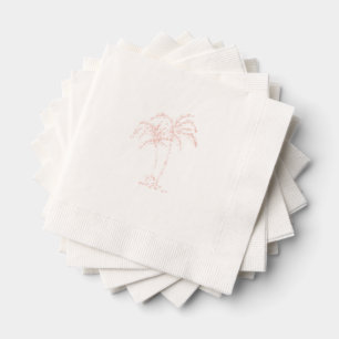 Serviettes à motif de palmier en estampage à chaud