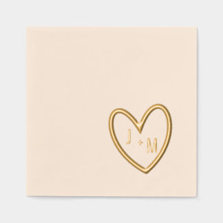 Serviettes à motif feuille d'or