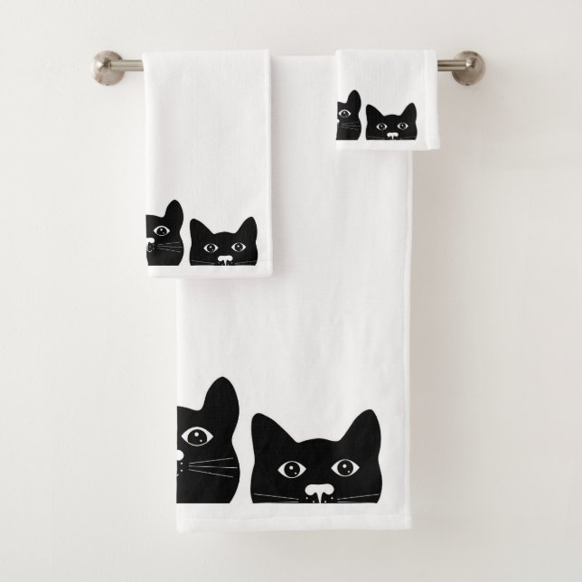 Serviettes "Black Cat Face" (En situation)