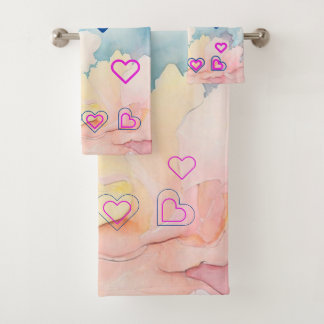 Serviettes de bain Bubble Hearts