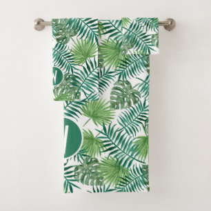 Serviettes de bain de palmiers tropicaux personnal