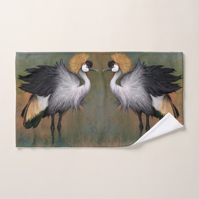 Serviettes de bain en grue couronnées (Serviette à main)