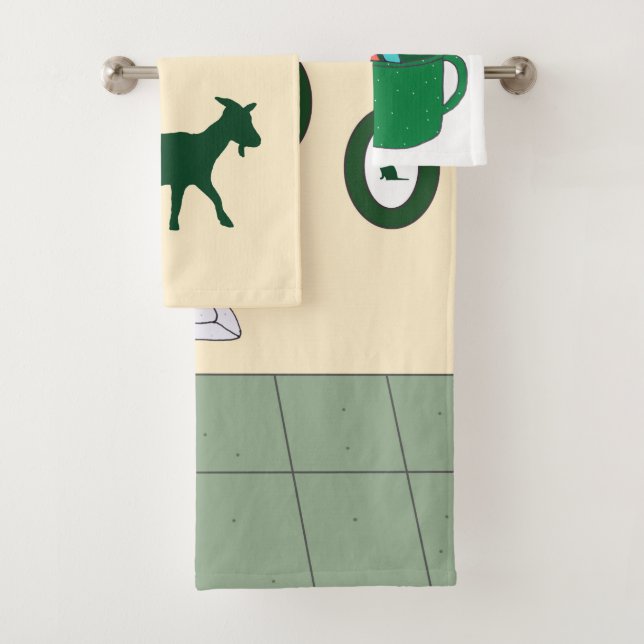 Serviettes de bain fermières (En situation)