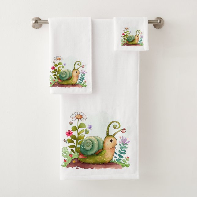 Serviettes de bain Fleurs de printemps (En situation)