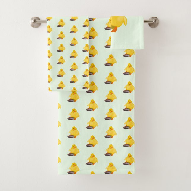 Serviettes De Bain Jaune Cute (En situation)