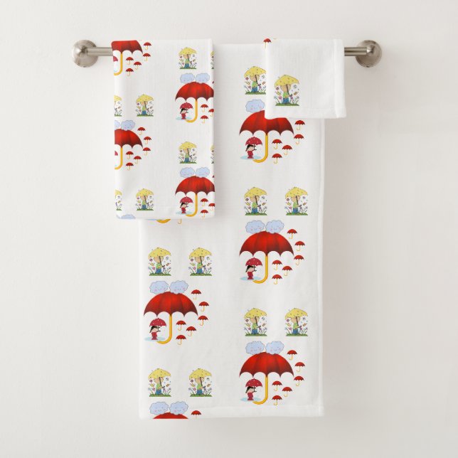 Serviettes de bain Jeux de pluie (En situation)