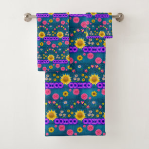 Serviettes de bain Jeux Floral