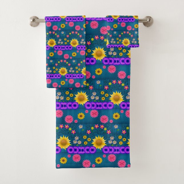 Serviettes de bain Jeux Floral (En situation)