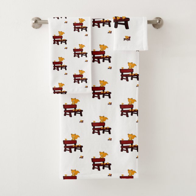 Serviettes de bain Jeux Racoon (En situation)