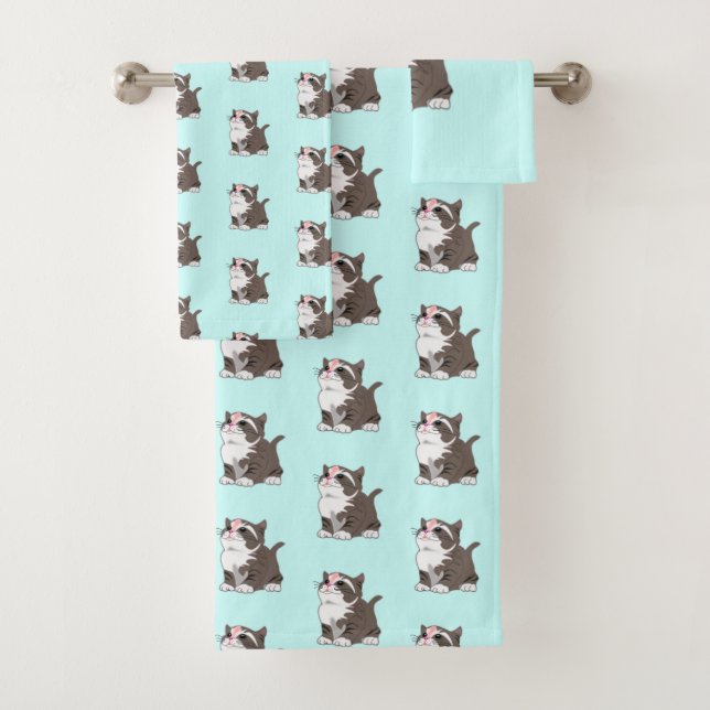 Serviettes de bain Little Kitten - Vos Couleurs /  (En situation)