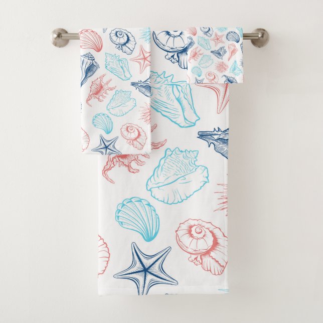 Serviettes de bain motif sans soudure (En situation)