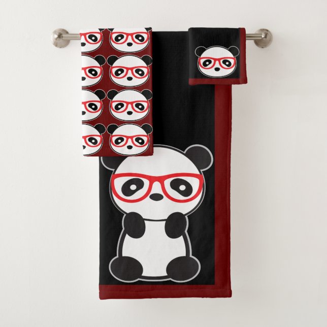 Serviettes de bain Panda Bear - Leon (En situation)