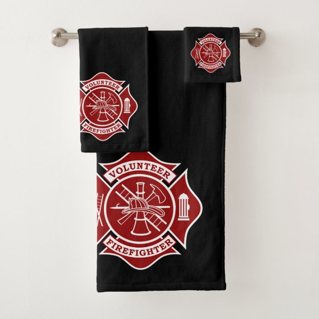 Serviettes de bain pour pompiers volontaires (En situation)