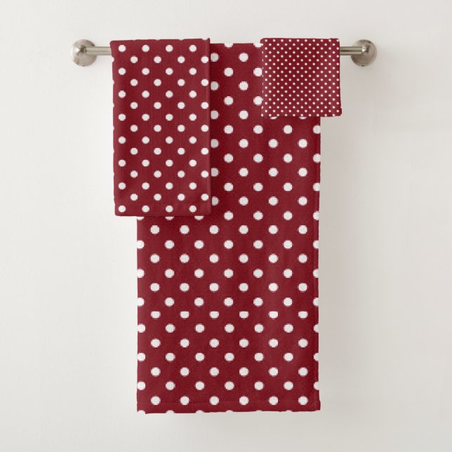 Serviettes de bain Rouge (En situation)